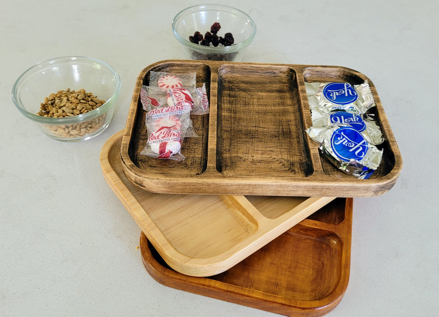 3 bin organizing tray